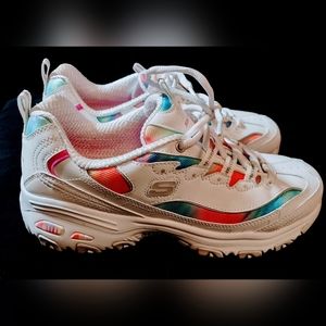 Sketchers Ladies D'Lites Rainbow Sneakers 9